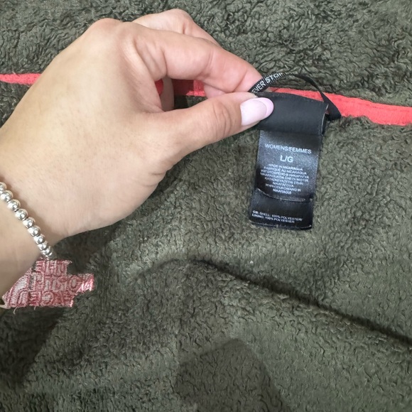 The North Face Jacket Full Zip Green Fleece Sweater Size Large - Picture 9 of 12